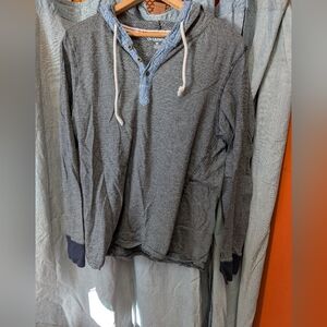 Overdrive Charcoal and Navy Men's Hoodie